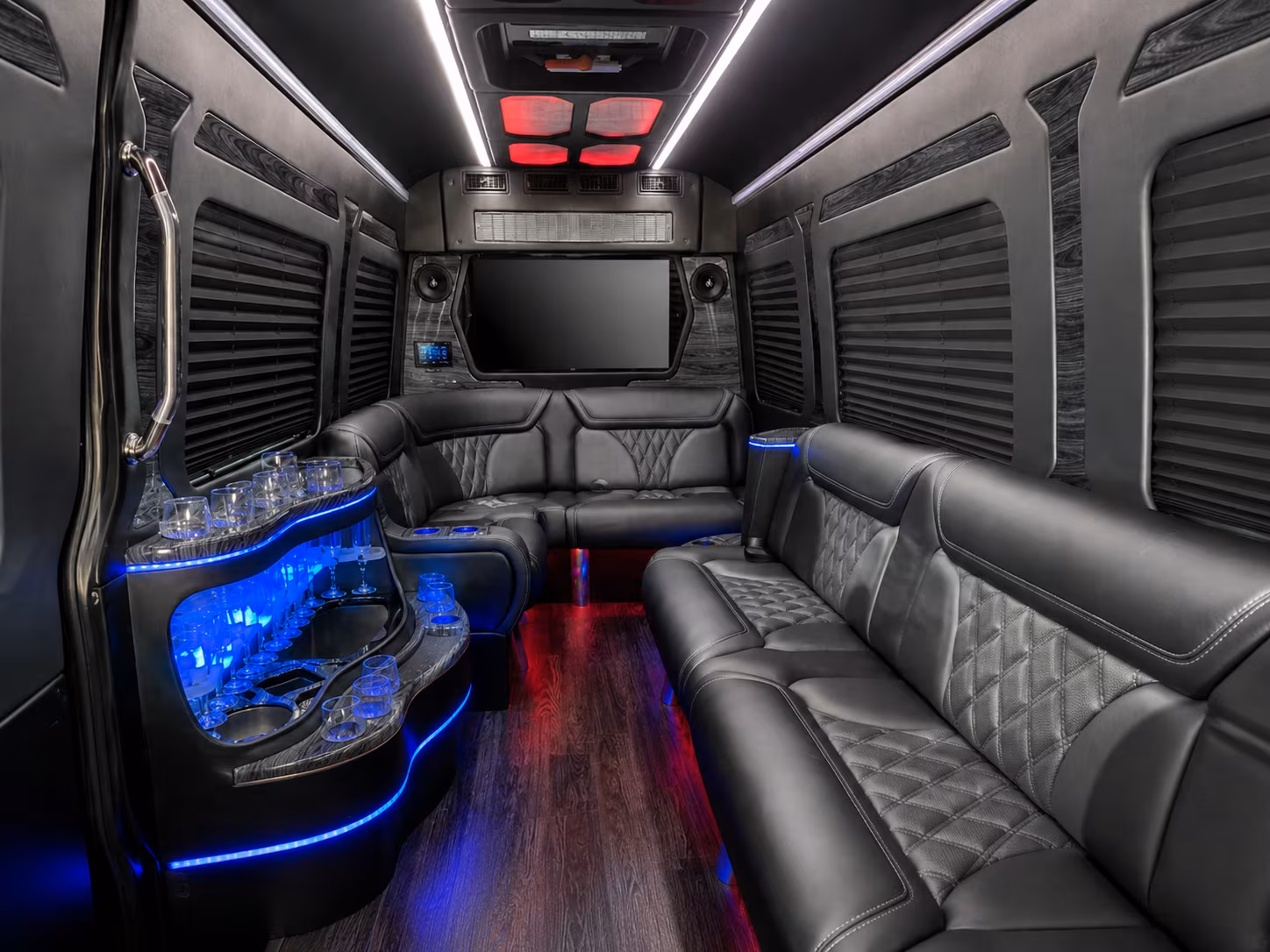 rocklin 40 passenger party bus inside