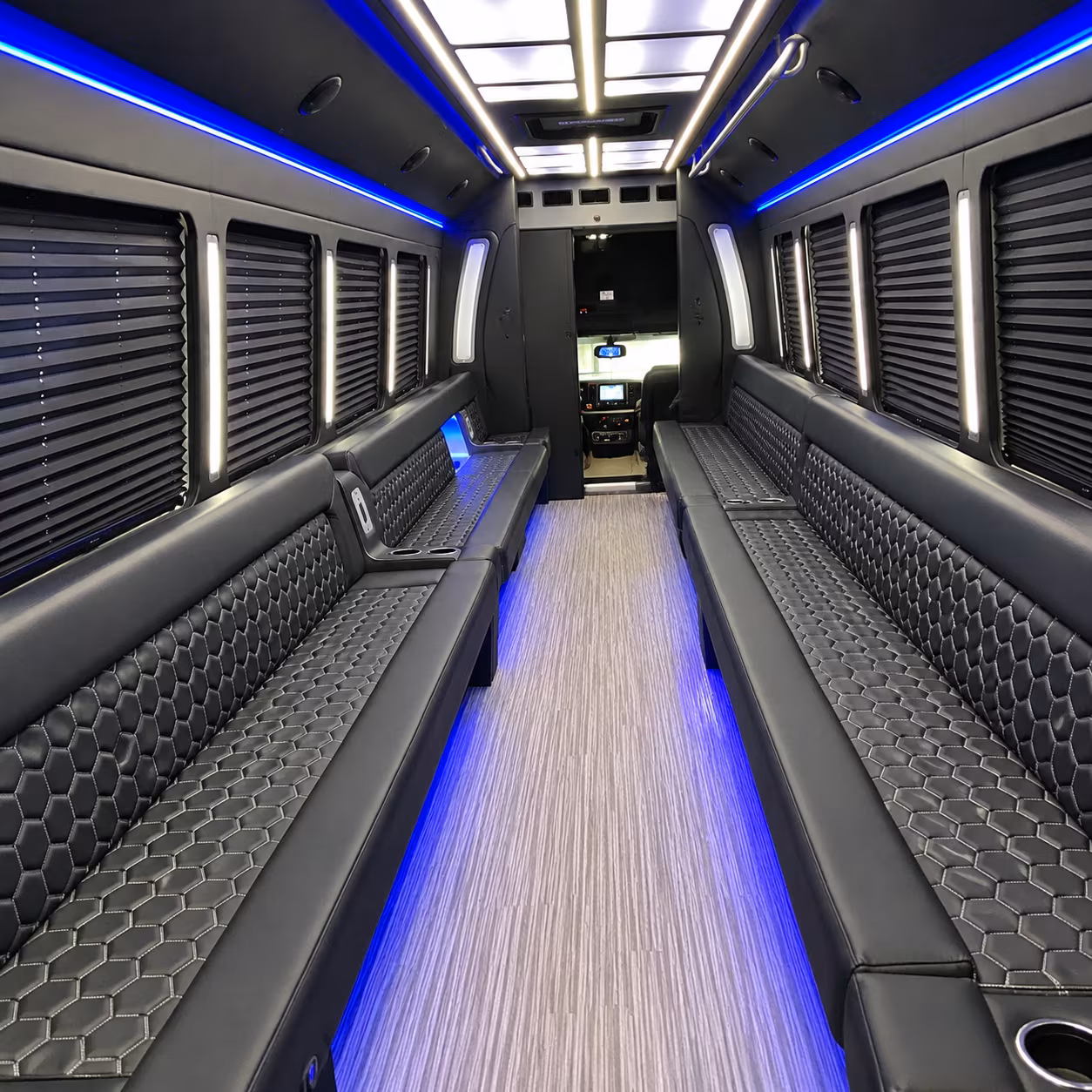 rocklin party bus rental interior
